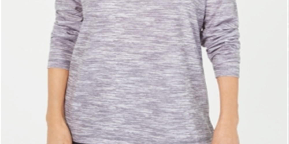 Karen Scott Blusa Feminina Gola Funil Space-Dyed Cinza Tamanho PS/M