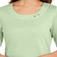 Karen Scott Top Feminino de Algodão com Argola Verde Tamanho X-S