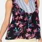 Blusa feminina com gola estilo mix media azul tamanho pequeno