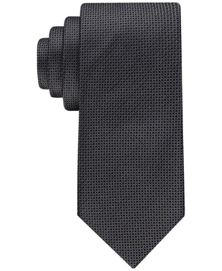 Gravata Calvin Klein Interconnected Circle Masculina Preta Tamanho Regular