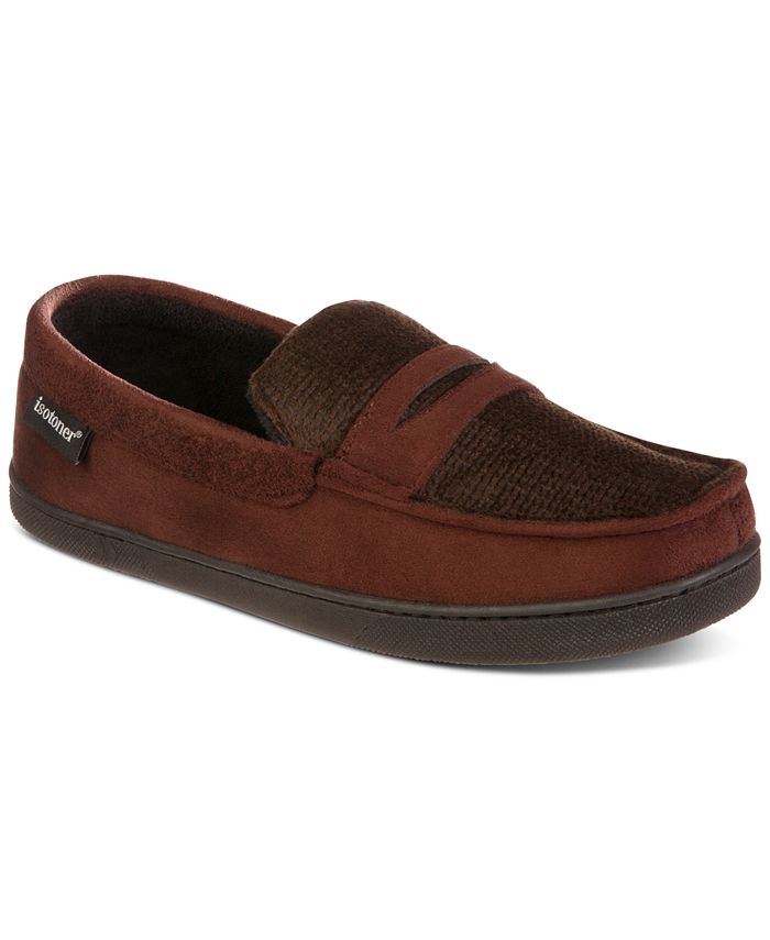 Chinelo mocassim masculino Isotoner Houndstooth Jasper marrom tamanho 11
