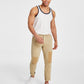 Sun + Stone Regata masculina sem mangas Dyan com acabamento contrastante, branca, tamanho grande