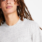 Camiseta masculina Sun + Stone Regular Fit Jersey Slub Cinza Tamanho X-G