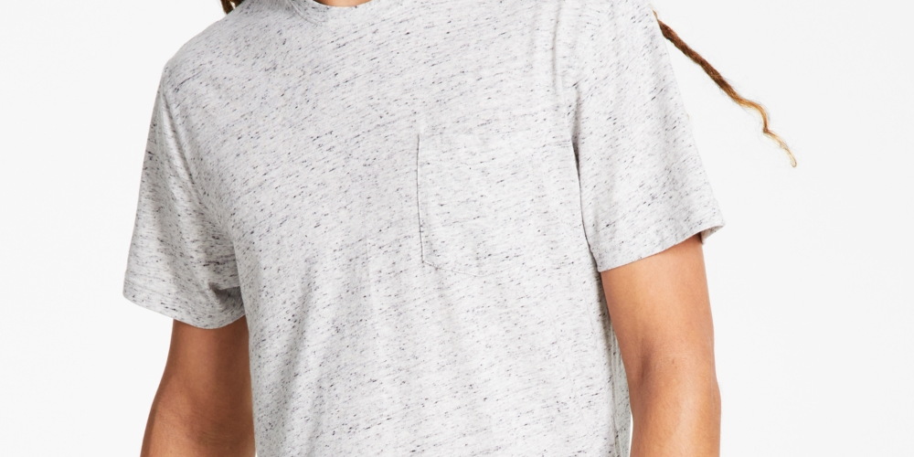 Camiseta masculina Sun + Stone Regular Fit Jersey Slub Cinza Tamanho X-G
