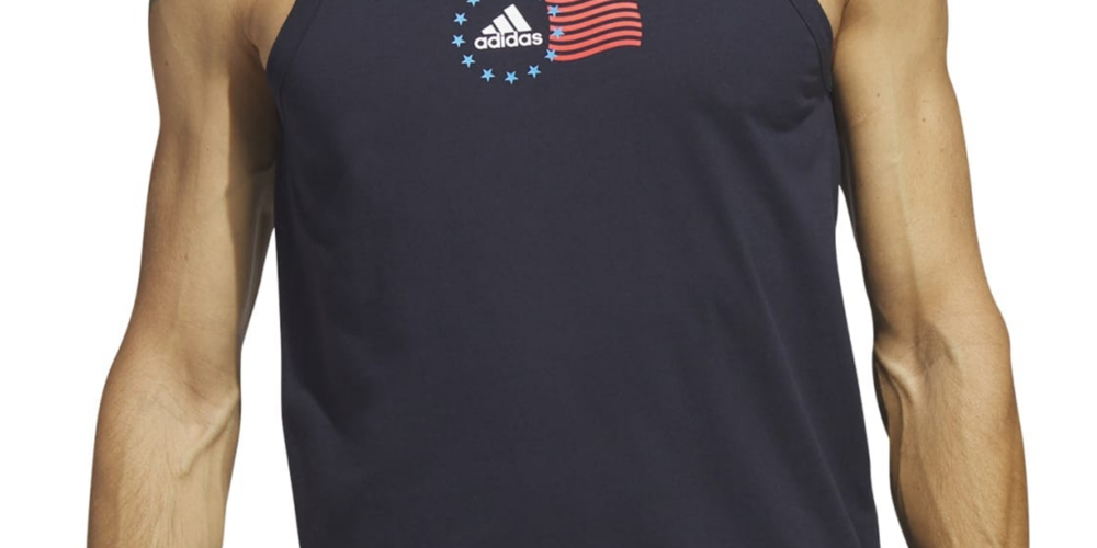 Regata Adidas Masculina Bandeira Americana Azul Tamanho X-Grande