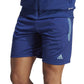 Shorts de corrida leve Adidas Tiro Three Stripe 8 masculino, azul, tamanho pequeno