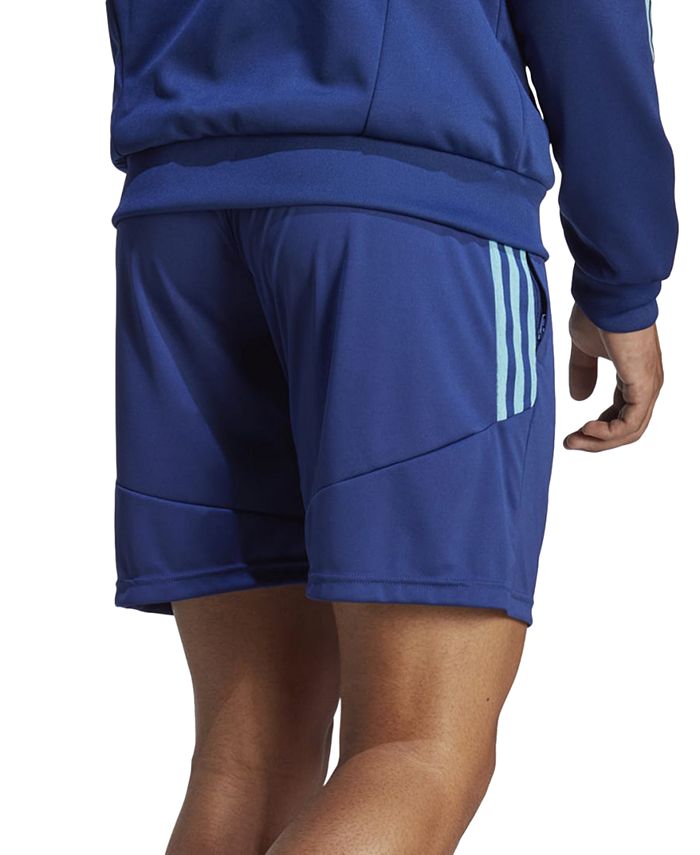 Calções de treino leves adidas Tiro Three Stripe 8 para homem, azul, tamanho XX-G