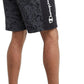 Bermuda masculina Champion Hybrid estampada, resistente à água, tamanho 7, preta, tamanho GG
