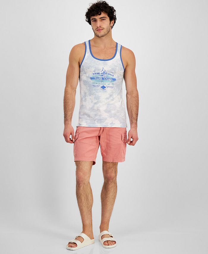 Sun + Stone Surf Shop Regata masculina regular fit com estampa azul tamanho médio