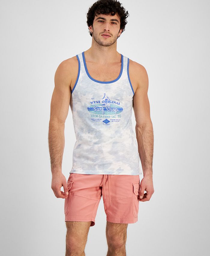 Sun + Stone Surf Shop Regata masculina regular fit com estampa azul tamanho pequeno