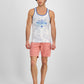 Sun + Stone Surf Shop Regata masculina regular fit com estampa azul tamanho pequeno