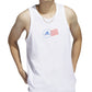 Regata Adidas Masculina Bandeira Americana Branca Tamanho X-G