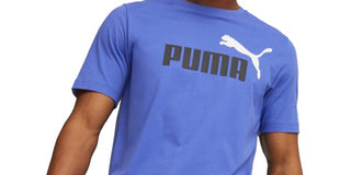 Camiseta Puma Essential Logo Masculina Azul Tamanho P