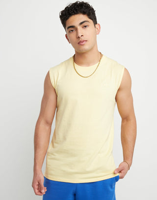 Camiseta masculina Champion Classic Muscle, amarela, tamanho pequeno