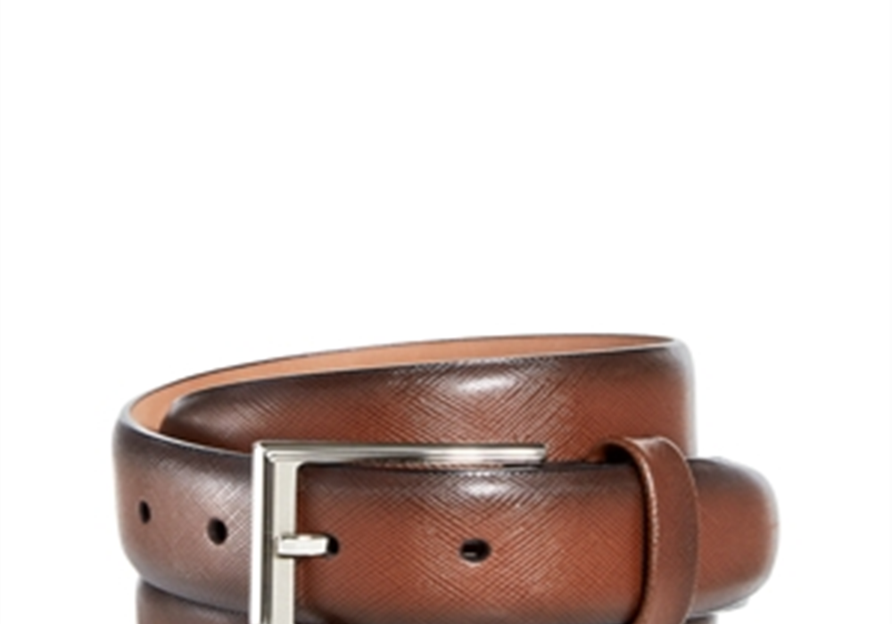 Cinto de camurça masculino da Bloomingdale's, marrom, tamanho 38