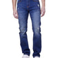 Calça Jeans Lazer Masculina Straight Fit Azul Tamanho 31X32