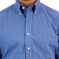 Camisa social masculina Club Room Regular Fit Ditto xadrez azul tamanho 15x34x35