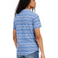 Camiseta masculina Sun + Stone com estampa geométrica regular, tamanho médio, azul