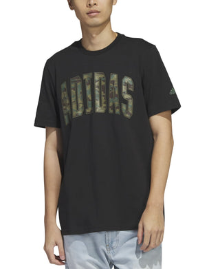 Camiseta Adidas Sportswear Varsity Camo Logo Masculina Preta Tamanho Médio