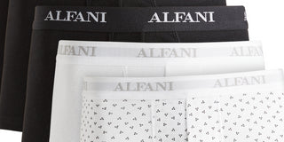 Calções de banho Alfani para homem com absorção de humidade, pretos, tamanho grande, 5 unidades