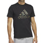 Camiseta de manga curta de algodão com logotipo camuflado adidas masculina, preta, tamanho pequeno