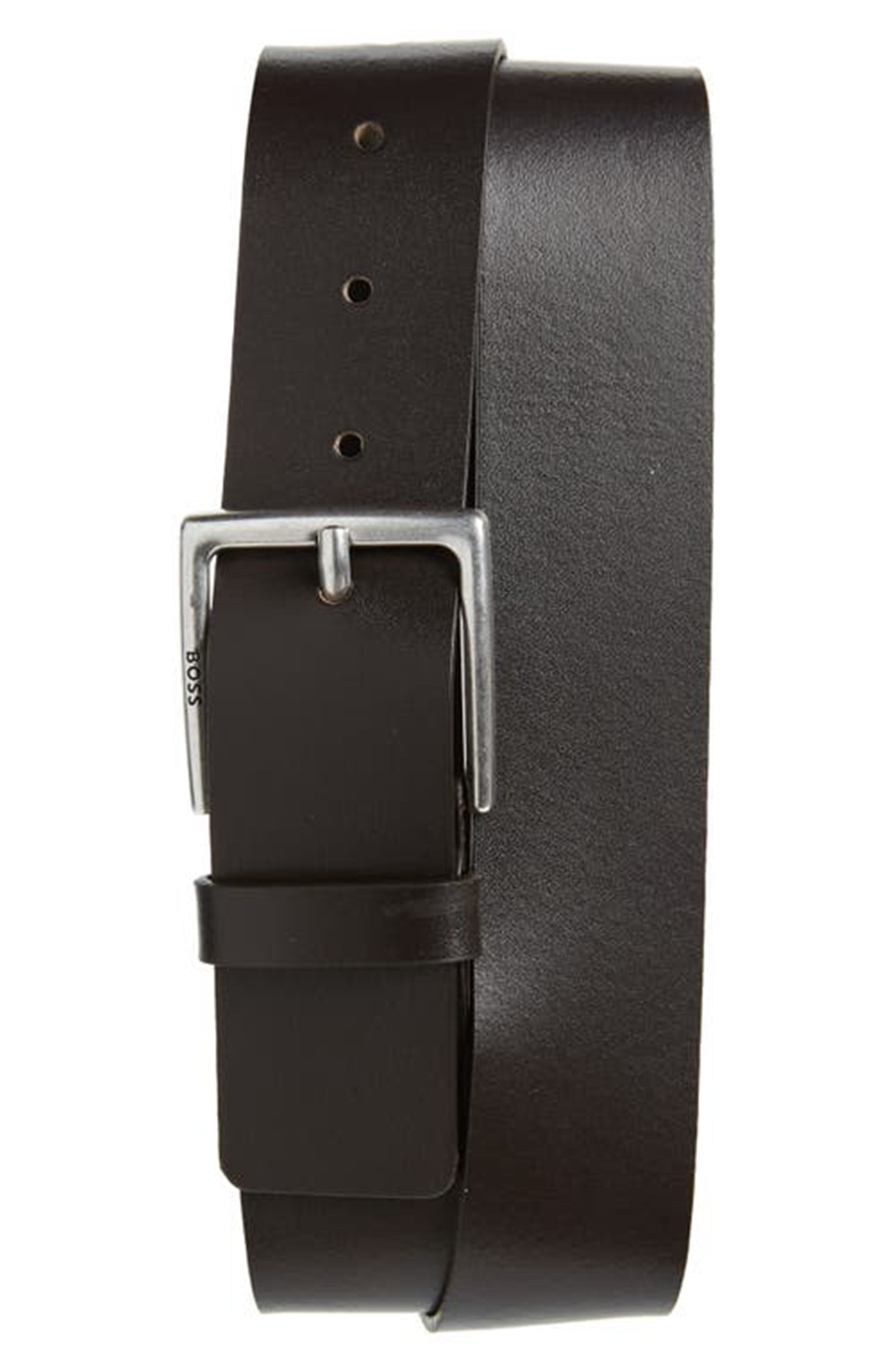 Cinto de couro Hugo Boss Rummi masculino marrom tamanho 32