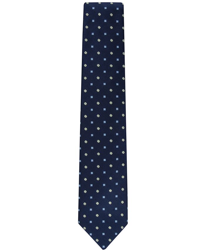Tommy Hilfiger Gravata Medalhão Floral Clássica Masculina Azul Tamanho Regular
