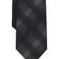 Gravata xadrez Perry Ellis Classic Design Broer Masculina Preta Tamanho Regular