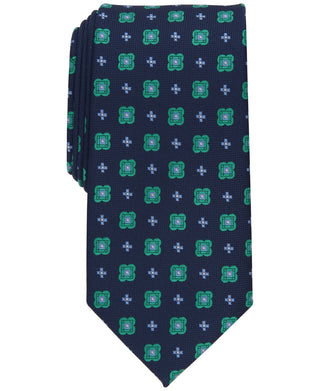 Gravata Club Room Masculina Classic Geo Neat Verde Tamanho Regular