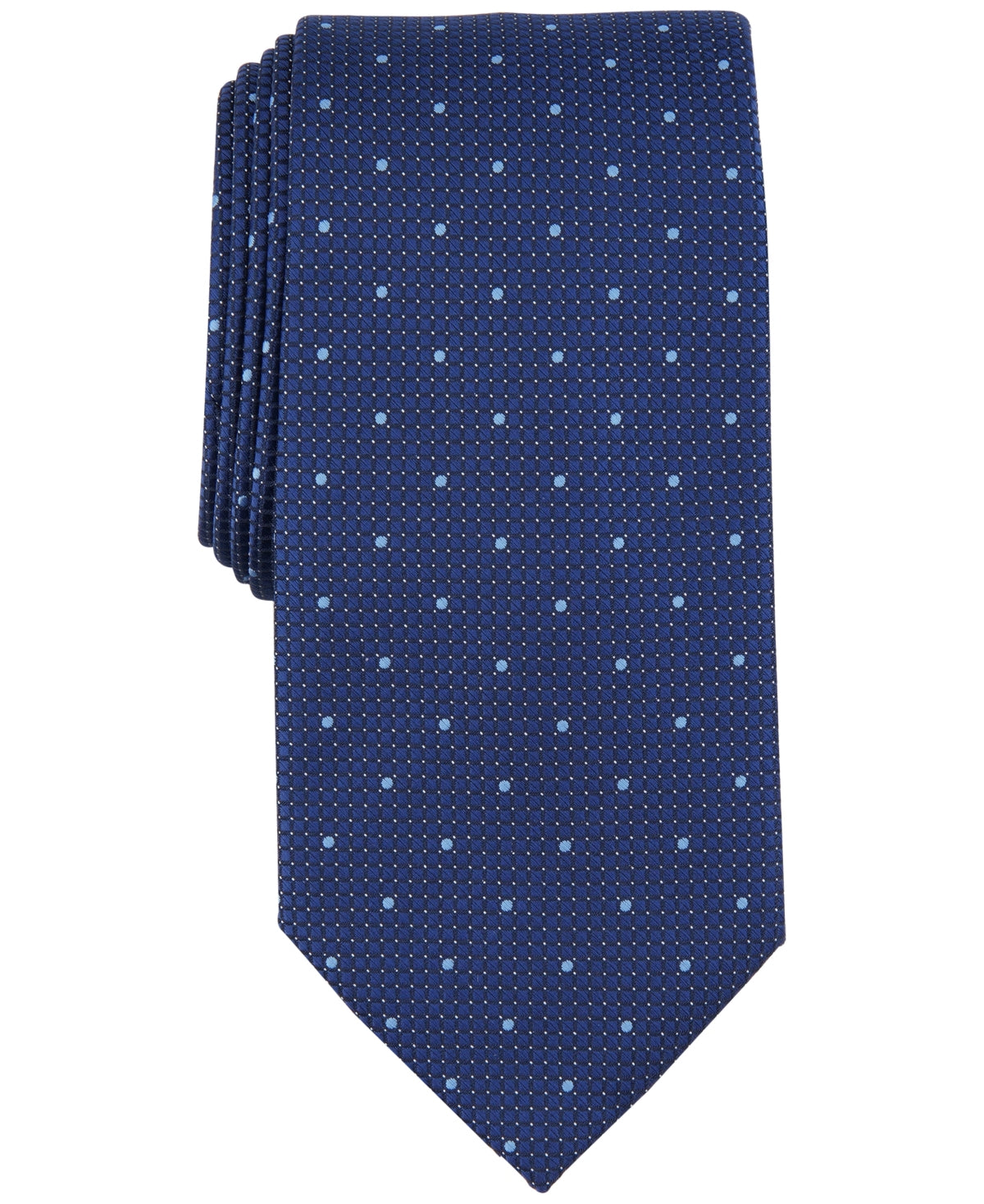 Gravata Club Room Masculina Florence Dot Azul Tamanho Regular