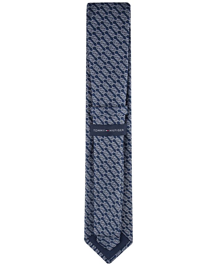 Gravata Tommy Hilfiger Sailing Knots Masculina Azul Tamanho Regular
