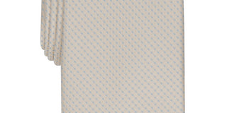 Gravata Alfani Slim Neat Masculina Amarela Tamanho Regular