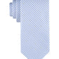 Gravata listrada Tommy Hilfiger masculina Seersucker azul tamanho regular