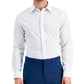 Camisa social listrada slim fit masculina Club Room, azul, tamanho extragrande