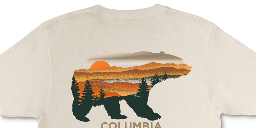 Camiseta Columbia Masculina Kodak Graphic Bege Tamanho X-G