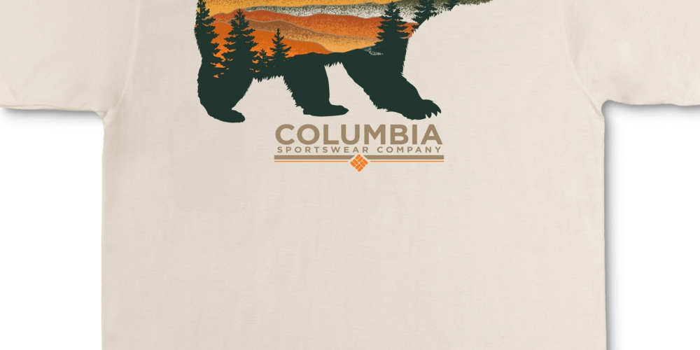 Camiseta Columbia Masculina Kodak Graphic Bege Tamanho X-G