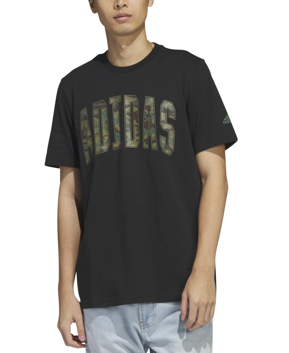 Camiseta Adidas Sportswear Varsity Camo Logo Masculina Preta Tamanho P