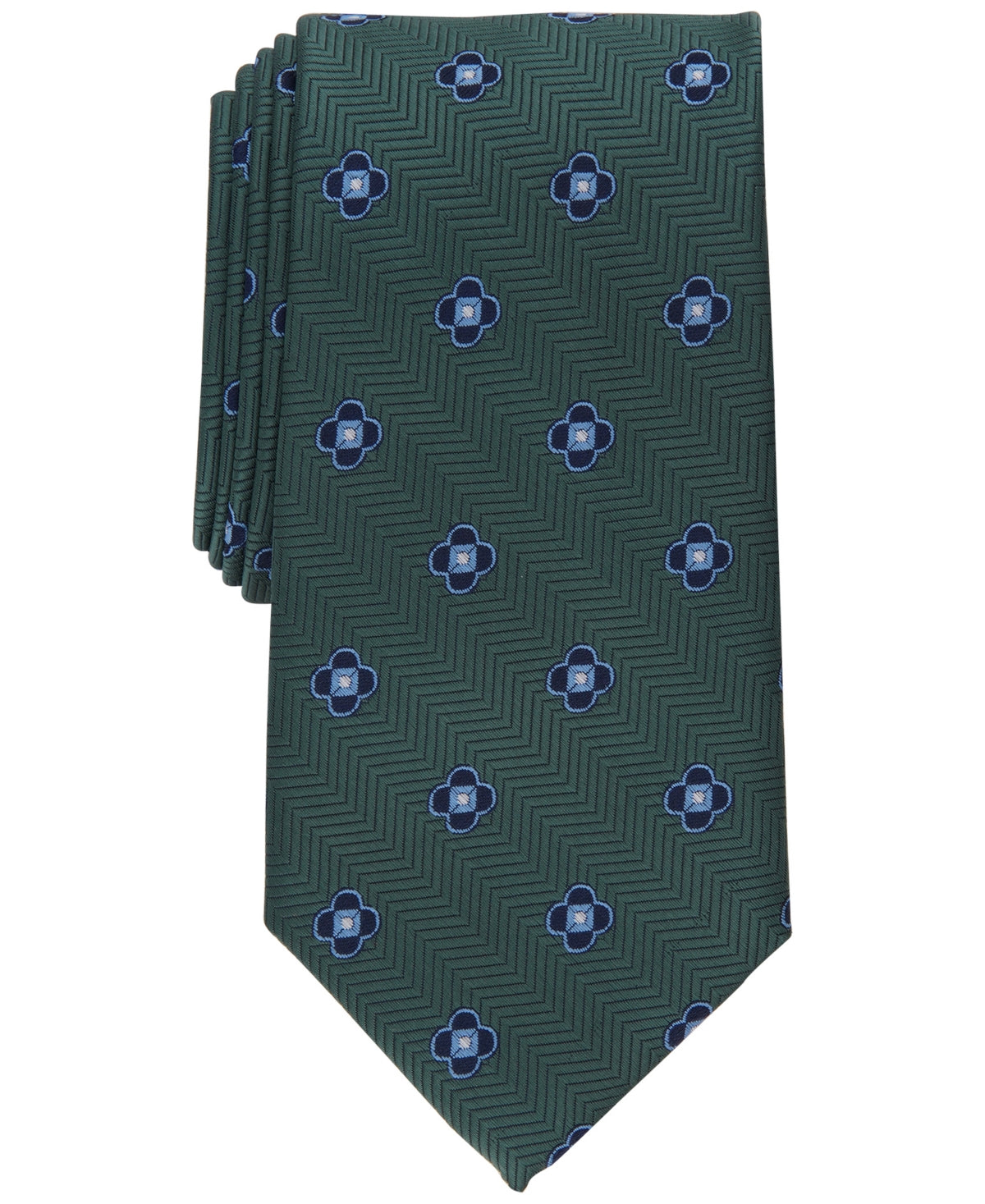 Gravata Club Room Masculina Berdie Neat Verde Tamanho Regular