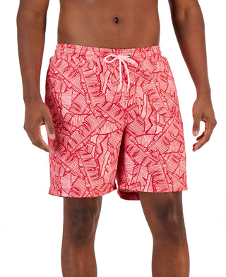 Calção de banho masculino Club Room Ben Tropical rosa tamanho XX-G