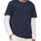 Camiseta Calvin Klein Masculina de Algodão Liso e Gola Redonda Azul Tamanho X-G