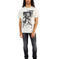 Camiseta masculina GUESS com estampa de manga curta e gola redonda, bege, tamanho extragrande