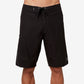 Shorts de surf O'Neill Hyperfreak com costura lateral, preto, tamanho 30