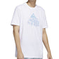 Camiseta Adidas Masculina Manga Curta Gola Redonda com Estampa de Food Truck Branca Tamanho X-G