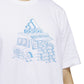 Camiseta Adidas Masculina Manga Curta Gola Redonda com Estampa de Food Truck Branca Tamanho X-G