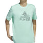 Camiseta Adidas Masculina Manga Curta Gola Redonda com Estampa de Food Truck Verde Tamanho Médio
