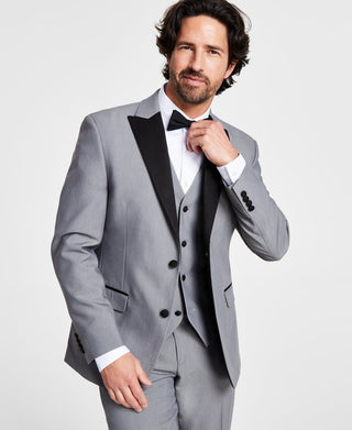 Jaqueta de smoking masculina Alfani Slim Fit cinza tamanho 46