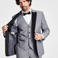 Jaqueta de smoking masculina Alfani Slim Fit cinza tamanho 46