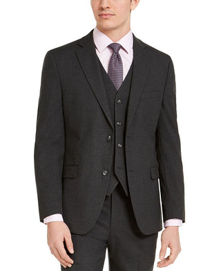 Jaqueta de terno masculina Alfani Slim Fit Stretch Solid, preta, tamanho 42