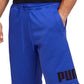 Shorts Puma Big Fleece Logo Masculino Azul Tamanho Grande