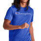Camiseta masculina Champion MVP Script Logo manga curta gola redonda azul tamanho extragrande
